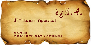 Ölbaum Apostol névjegykártya